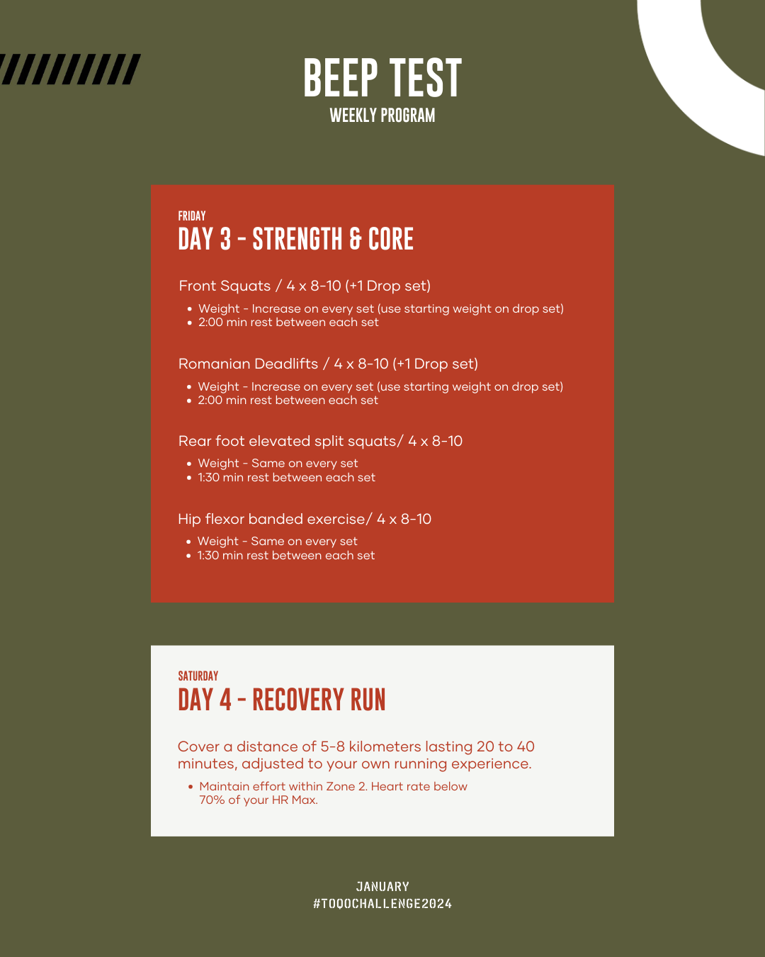 Beep Test Training Program