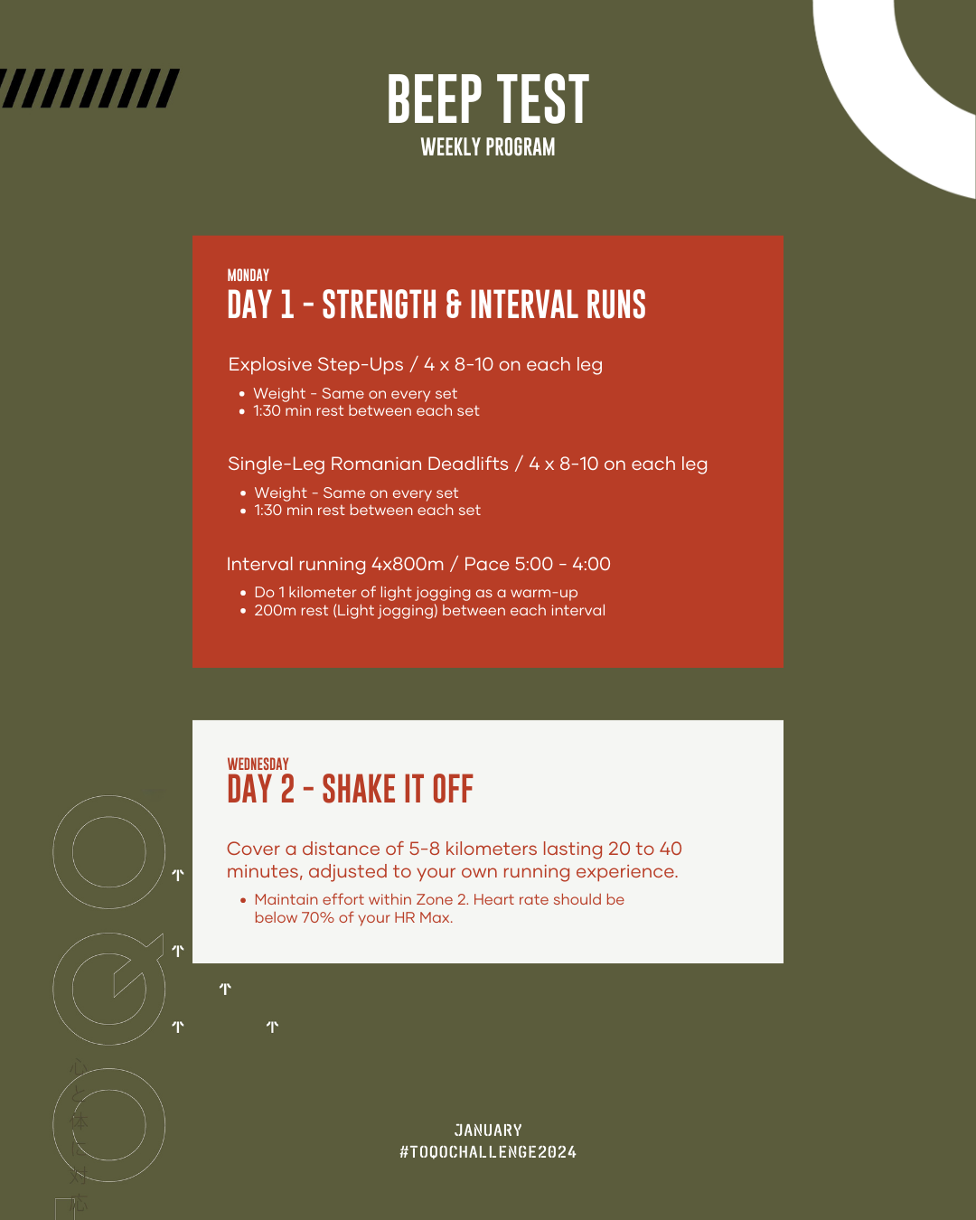 Beep Test Training Program